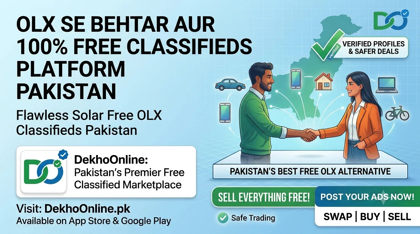 OLX Alternative Pakistan: DekhoOnline.pk Par 100% Free Ads Aur Modern Features