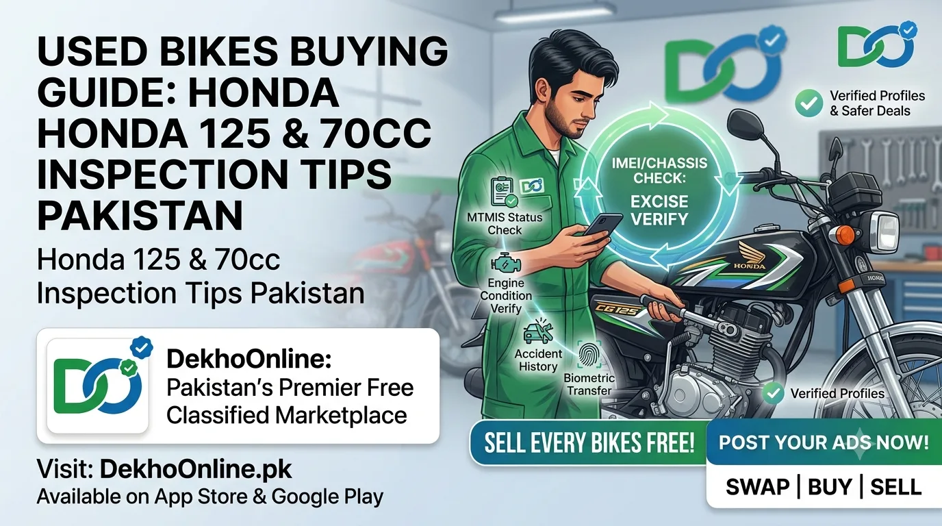 Used Bikes Buying Guide: Honda 125 & 70cc Inspection Tips in Pakistan
