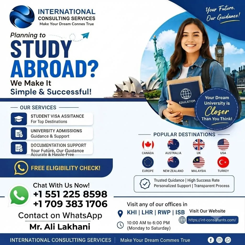 Study Abroad Consulting: Visa, Admissions & Documentation Support