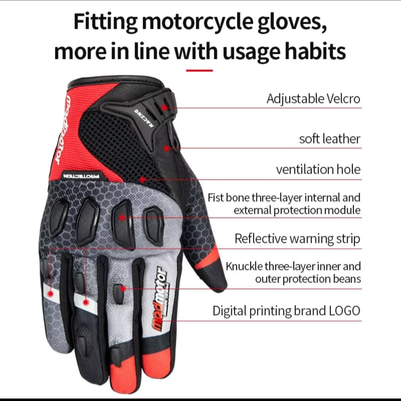 π§€ Premium Motorcycle Riding Gloves | Protective & Anti-Slip Racing Gloves