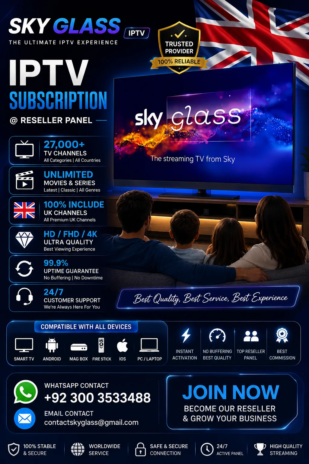 IPTV Subscription & IPTV Reseller Panel Categories Complete