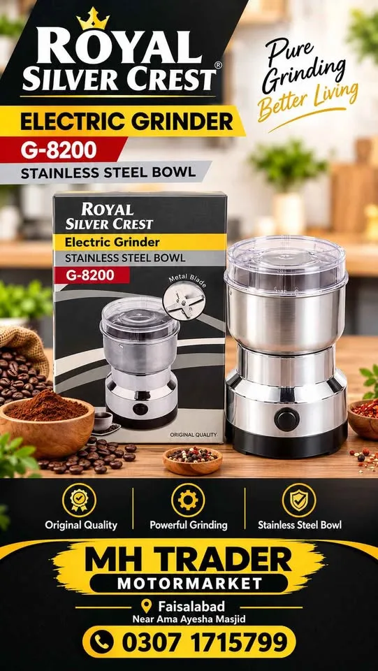 Royal Silver Crest Electric Grinder G-8200