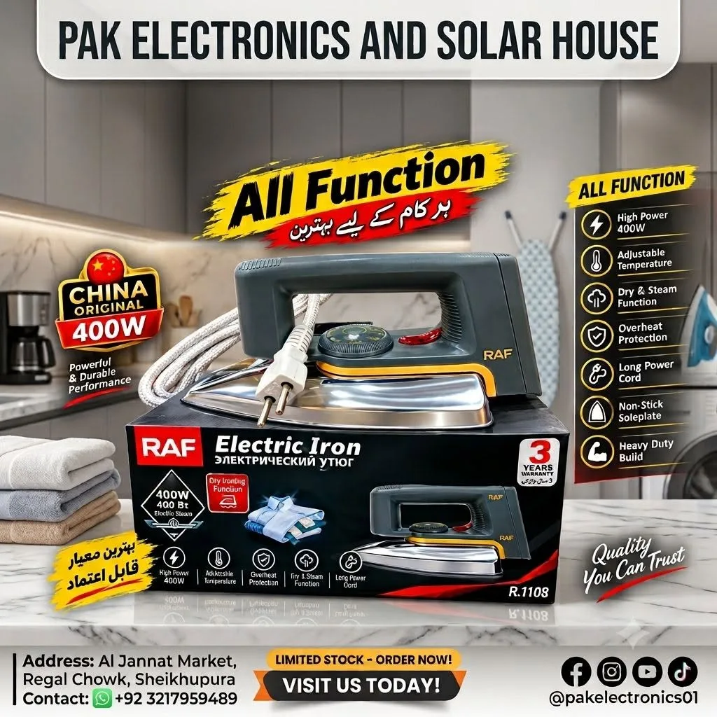RAF Electric Iron 400W – All Function