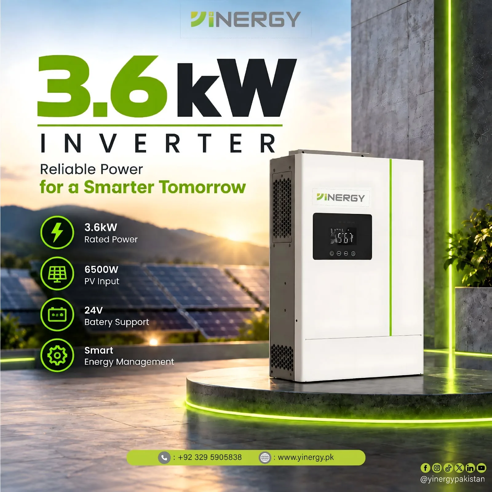 Yinergy 3.6kW Solar Inverter ⚡☀️