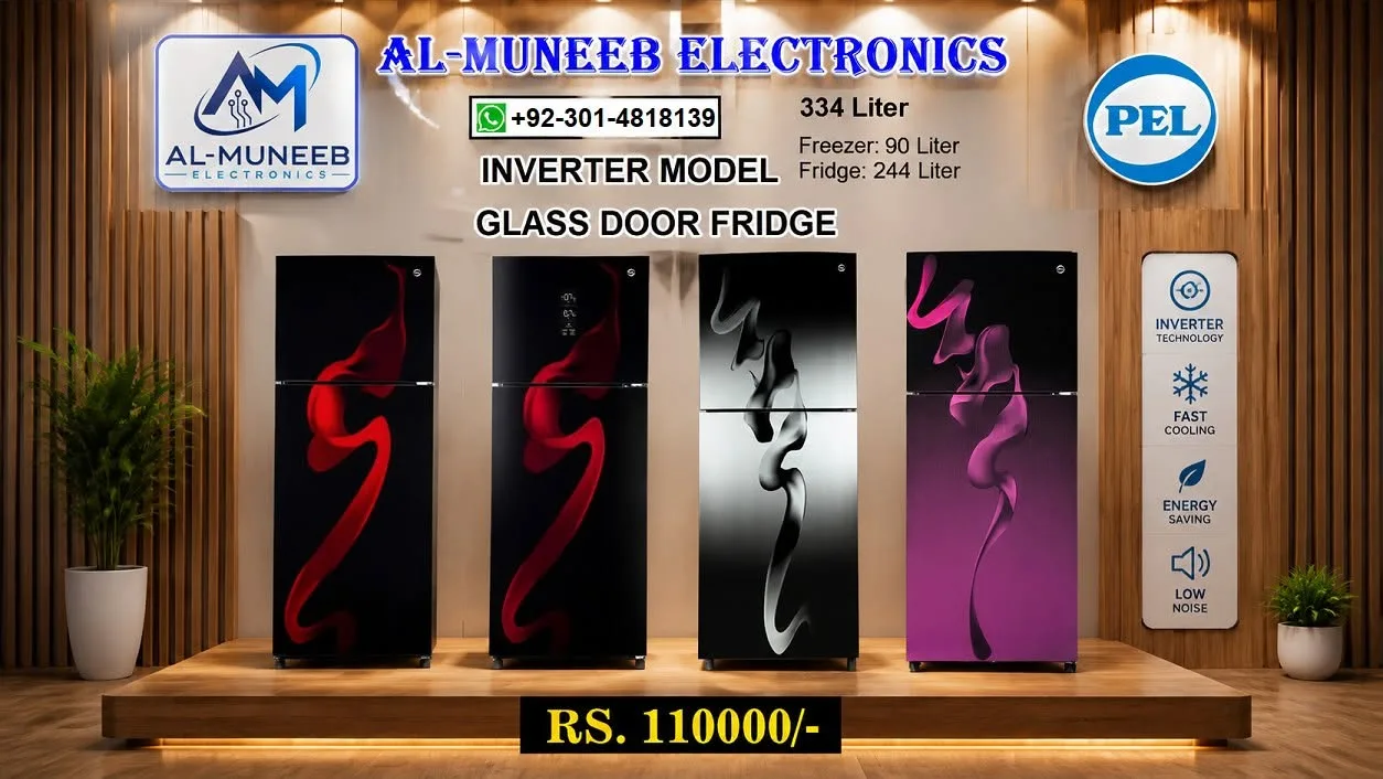 PEL 334L Inverter Double Door Glass Fridge | Special Offer | Rs. 110,000