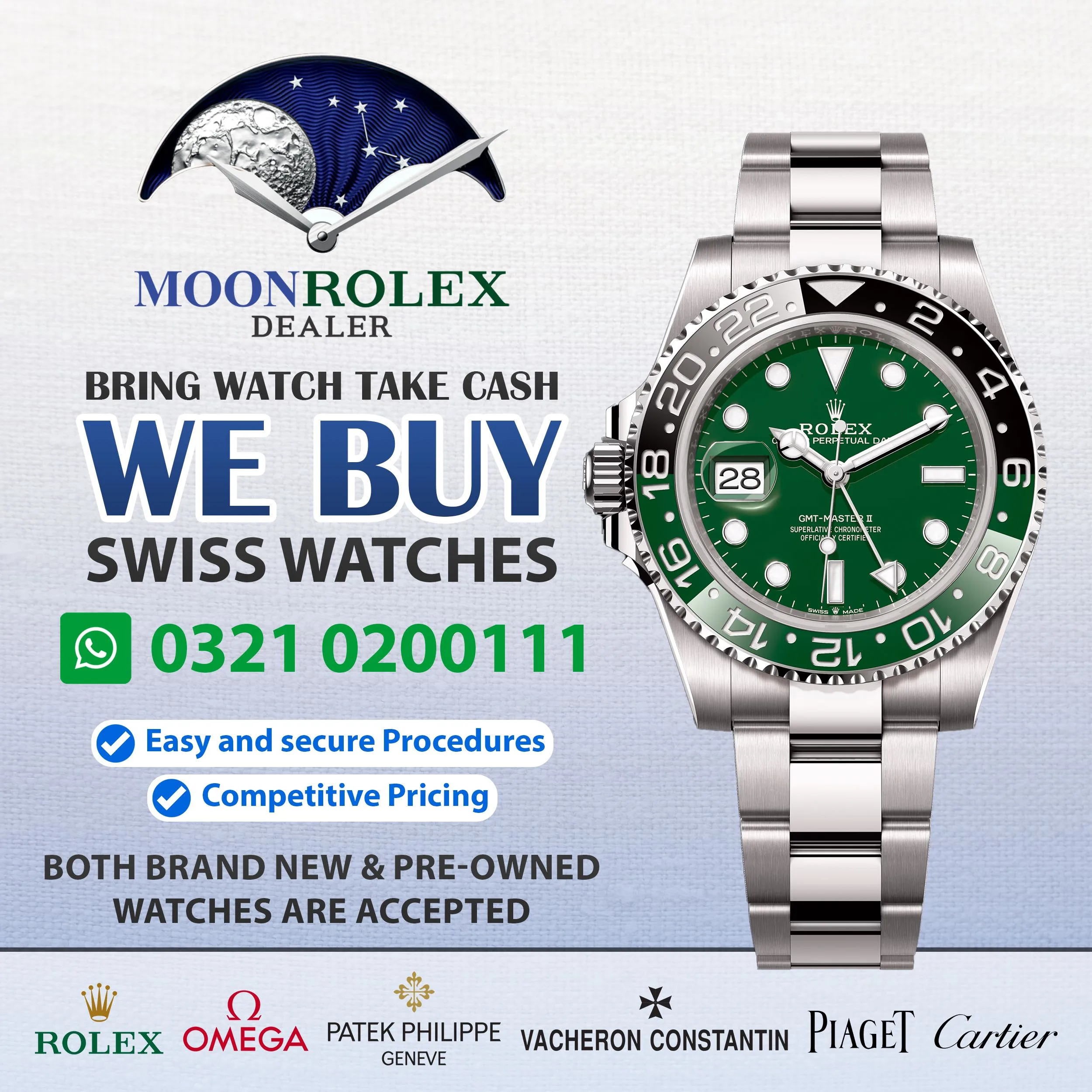 Get Cash / Rolex Cartier Omega Hublot Chopard Tag Heuer Rado