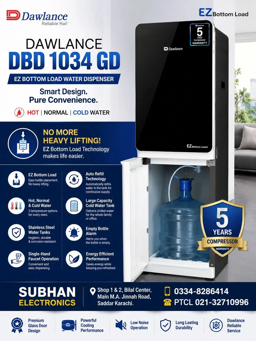 💧 Dawlance DBD 1034 GD Bottom Load Water Dispenser