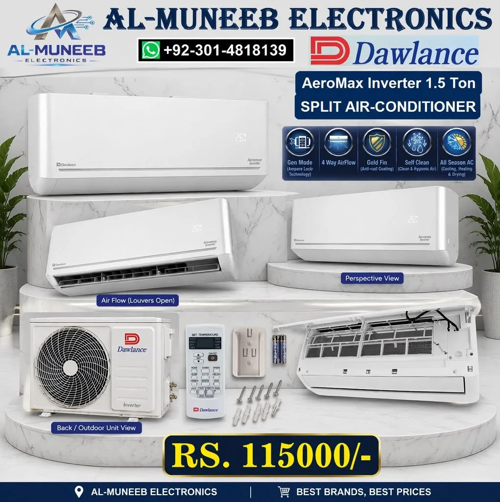 Dawlance AeroMax Inverter 1.5 Ton Heat & Cool Split AC | Energy Saving Air Conditioner