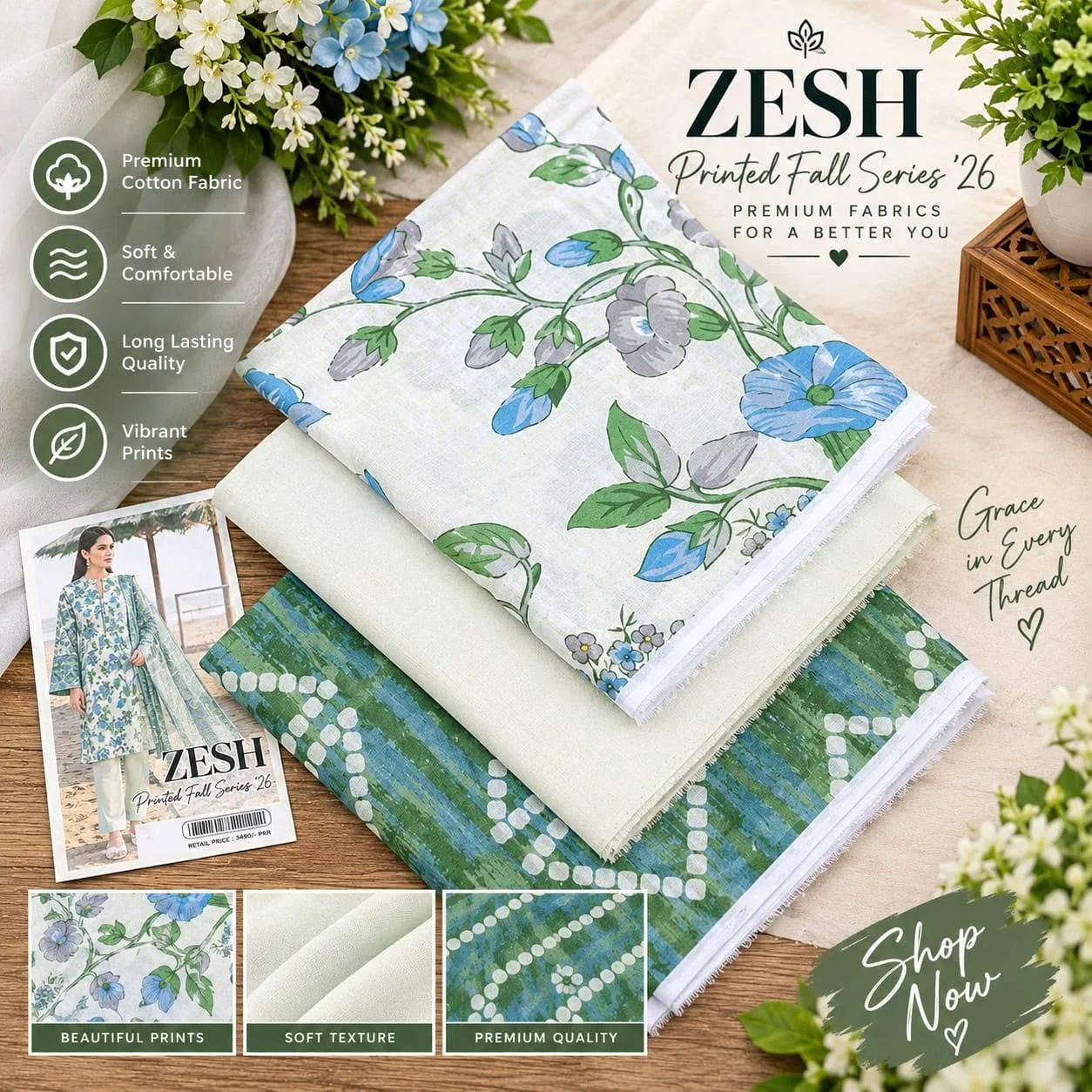 ZESH Printed Fall Series ’26 – Premium 3-Piece Collection