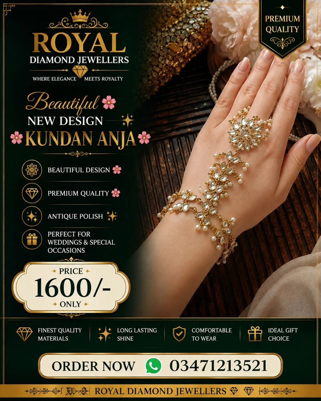π Beautiful New Design Kundan Anja β Royal Diamond Jewellers β¨ Premium Quality Collection