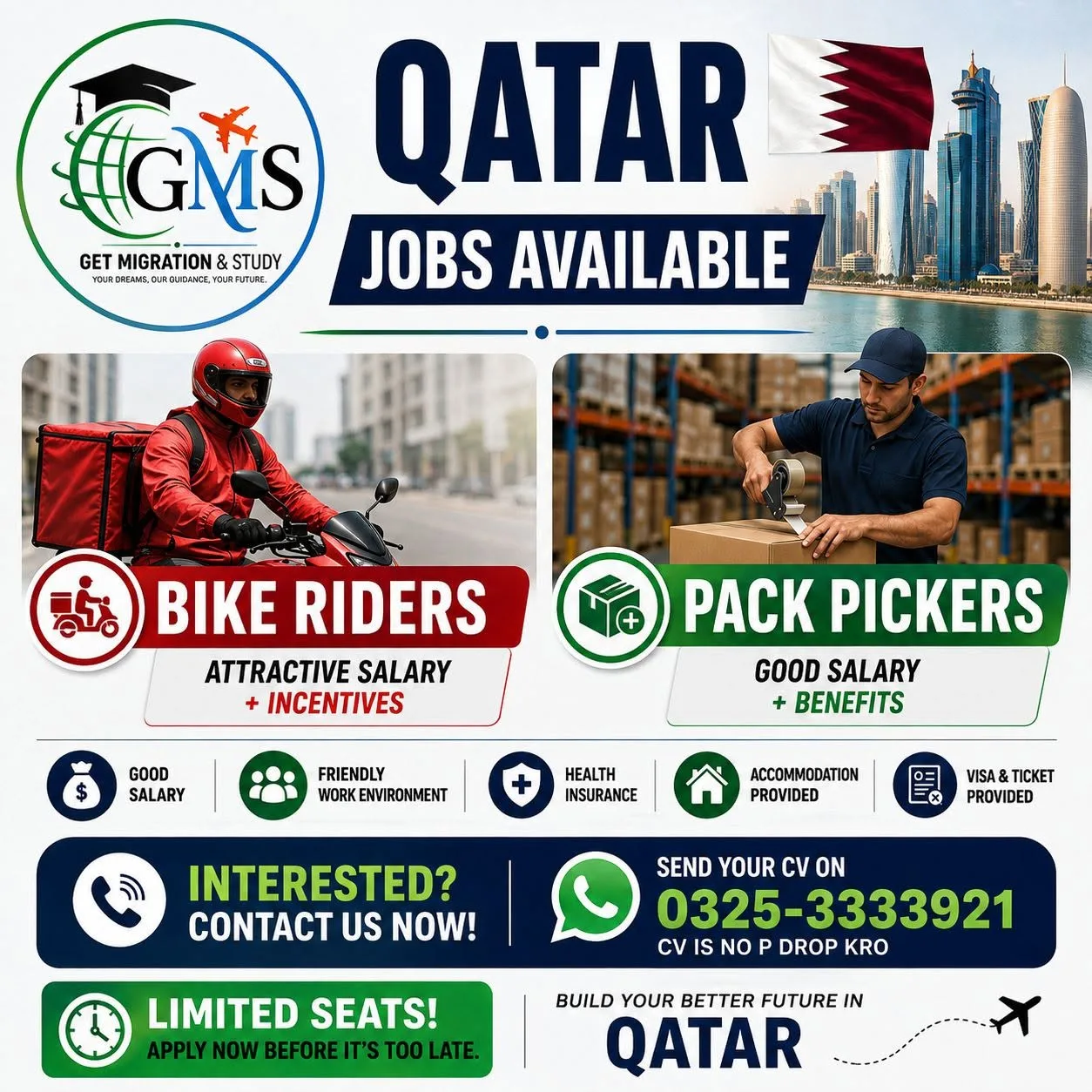 Qatar Jobs 2026 | Bike Riders & Pack Pickers Required | Apply Now