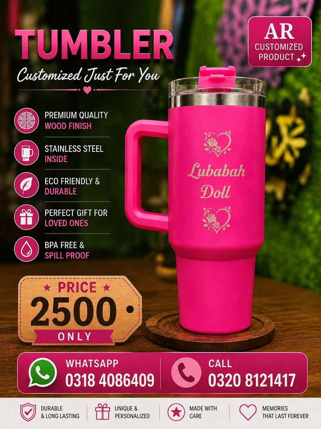 πΈ Customized Tumbler β Special Gift For Your Loved Ones πΈ