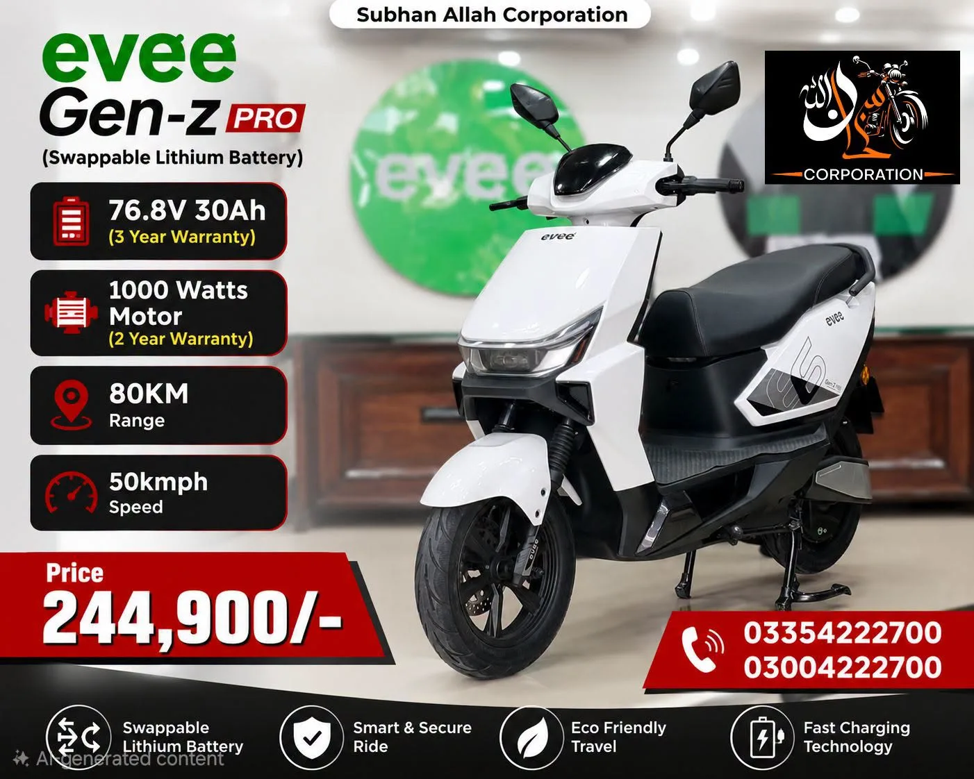 🛵 Evee Gen-Z Pro Electric Scooter – Brand New