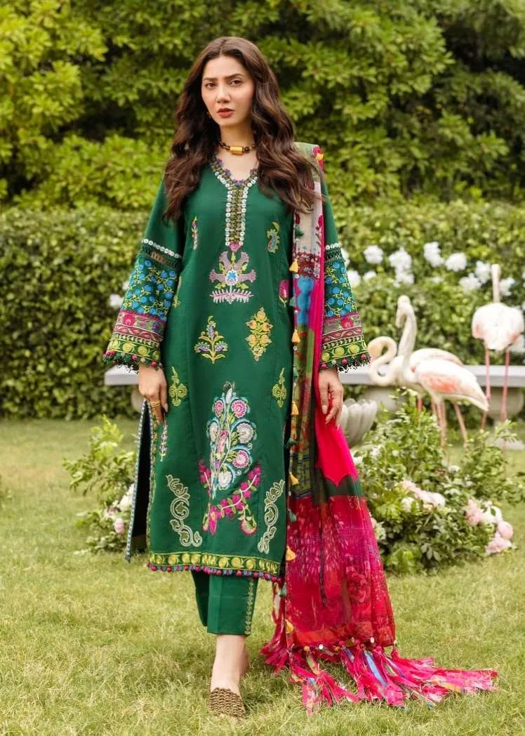 Sadaf Fawad Lawn Embroidered Luxury Unstitched 3-Piece