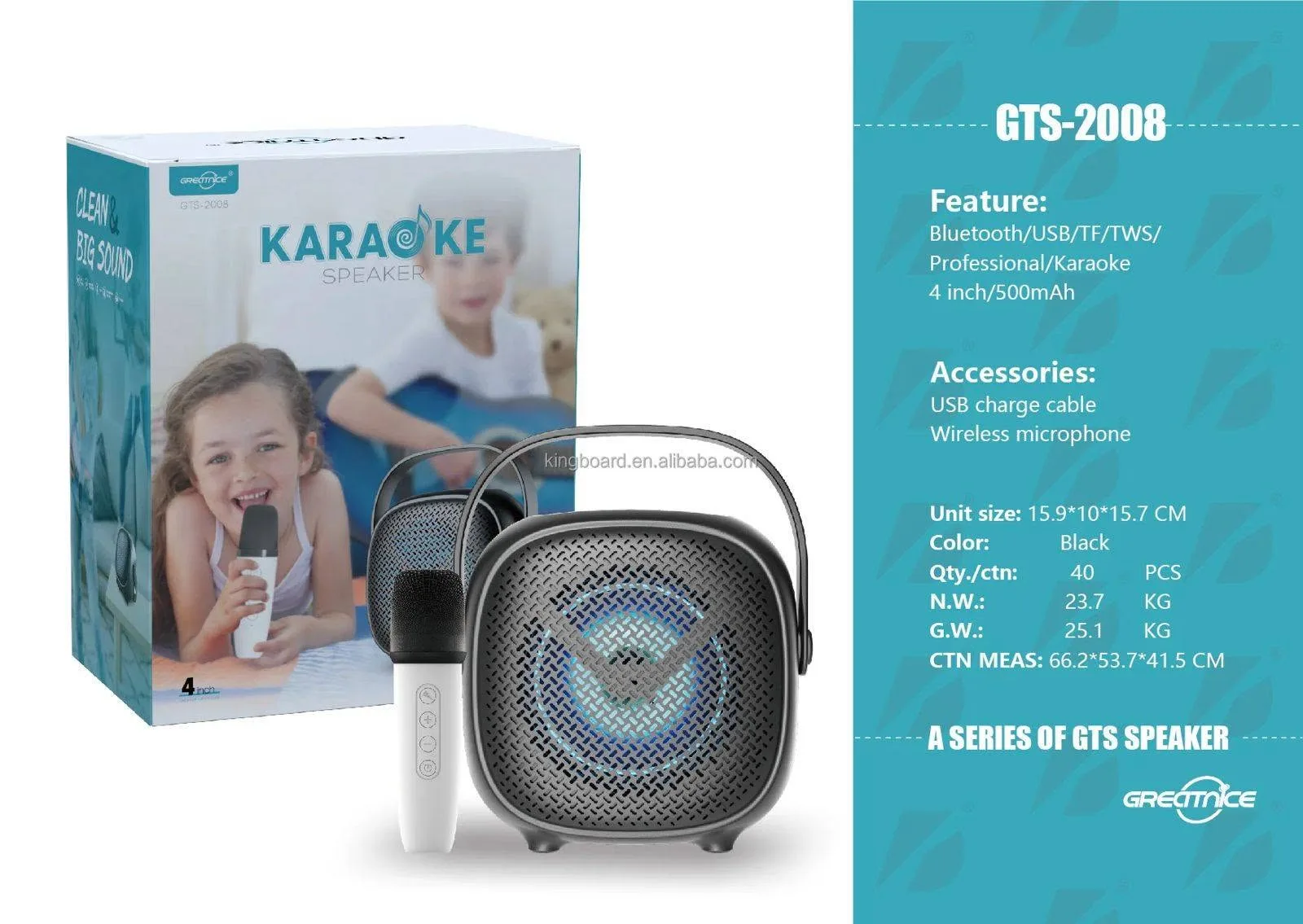 GTS Model 1346 3-Inch Bluetooth Speaker with Mic | Box Pack | Premium Sound