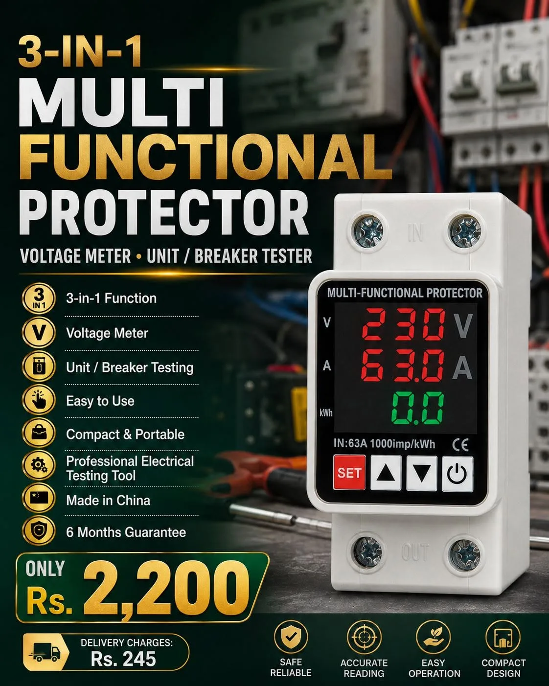 β‘ 3-in-1 Multi-Functional Protector β 63A