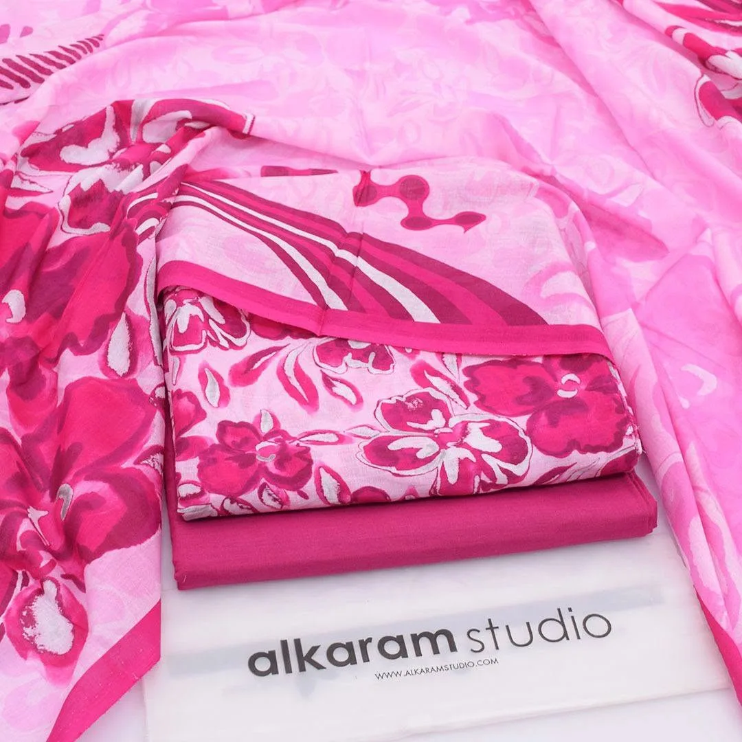 ALKARAM Summer Collection 2026 | Premium Digital Printed Lawn 3 Piece Suit