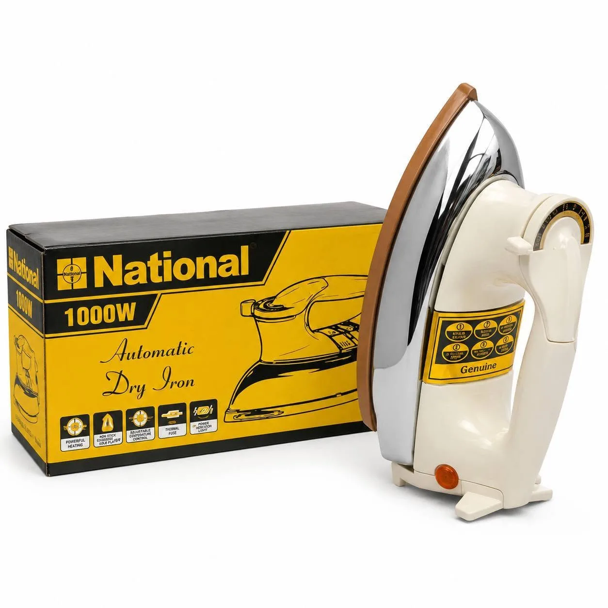 National 1000W Automatic Dry Iron | Non-Stick Sole Plate | Rs. 3,200