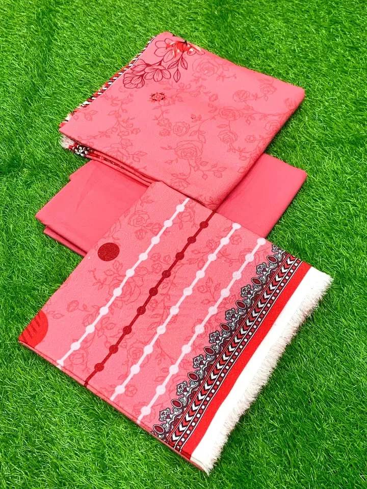 ๐ธ Al Maqsood Fabrics Sufana Karandi 3PC Printed Suit