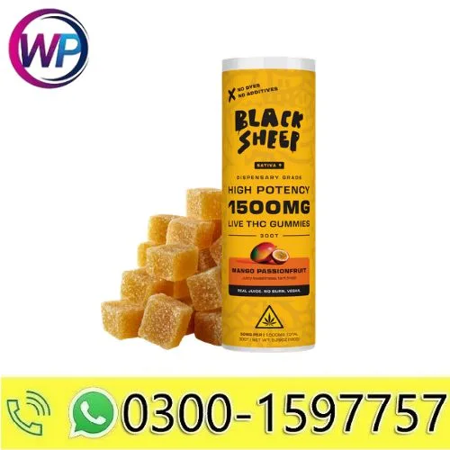 Black Sheep High Potency 1500mg Live THC Gummies - Mango Passionfruit