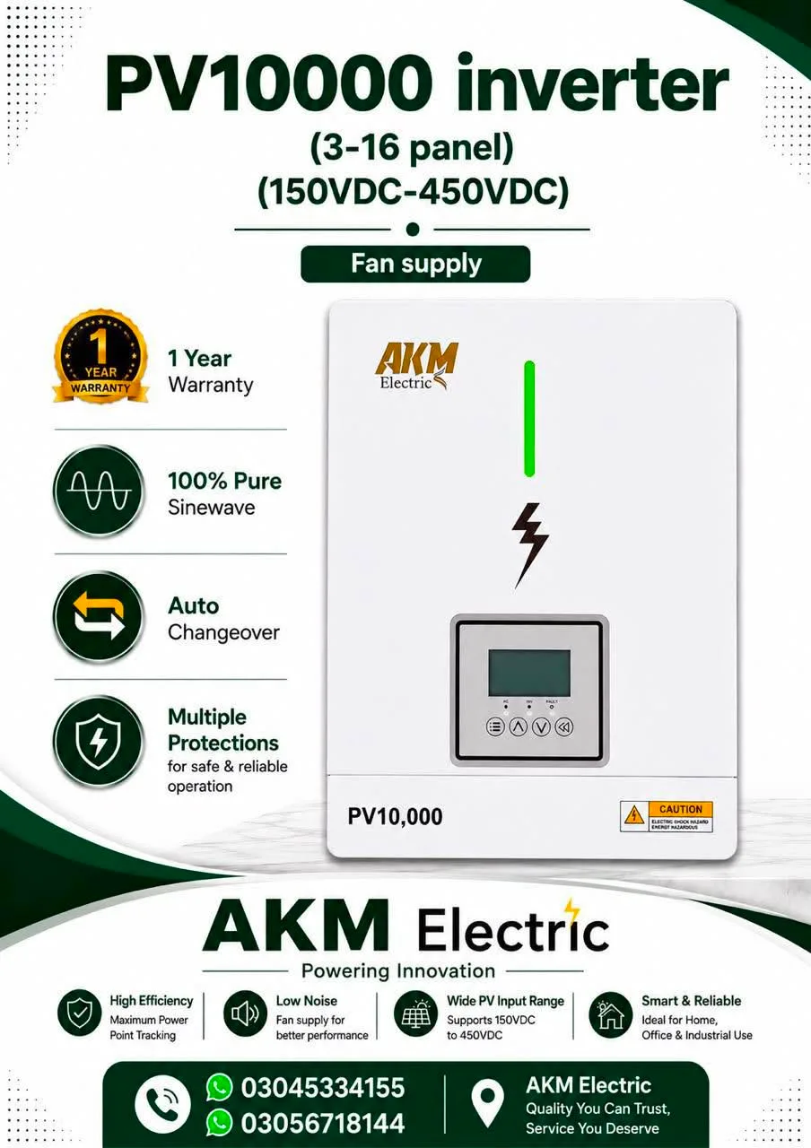 ⚡ AKM Electric PV10000 Solar Inverter