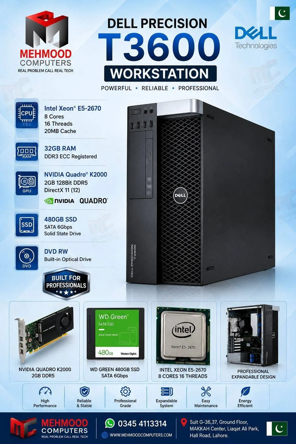 💻 Dell Precision T3600 Workstation | ⚙️ Powerful Professional Workstation – Mehmood Computers