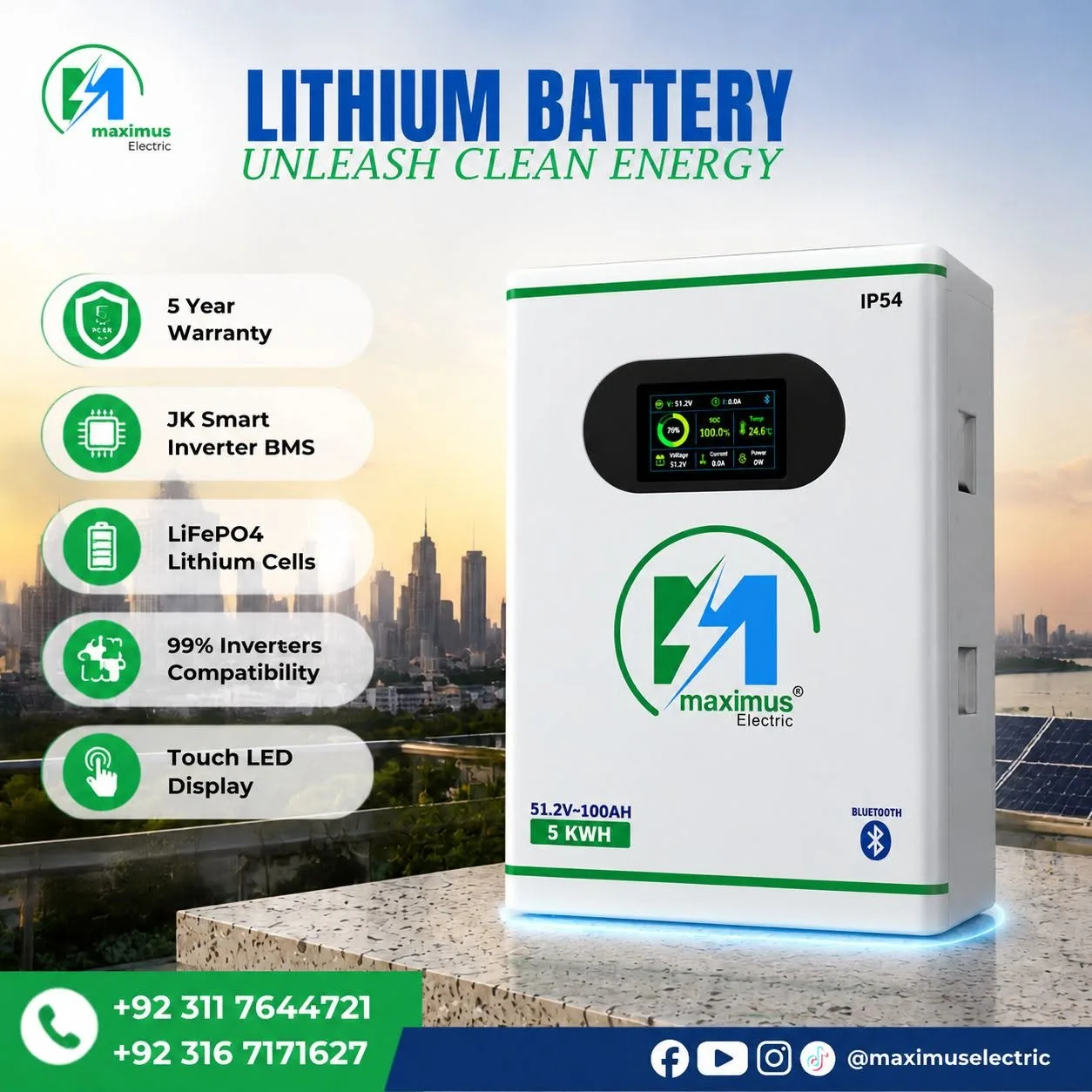 🔋 Maximus Electric 5KWH Lithium Battery ⚡