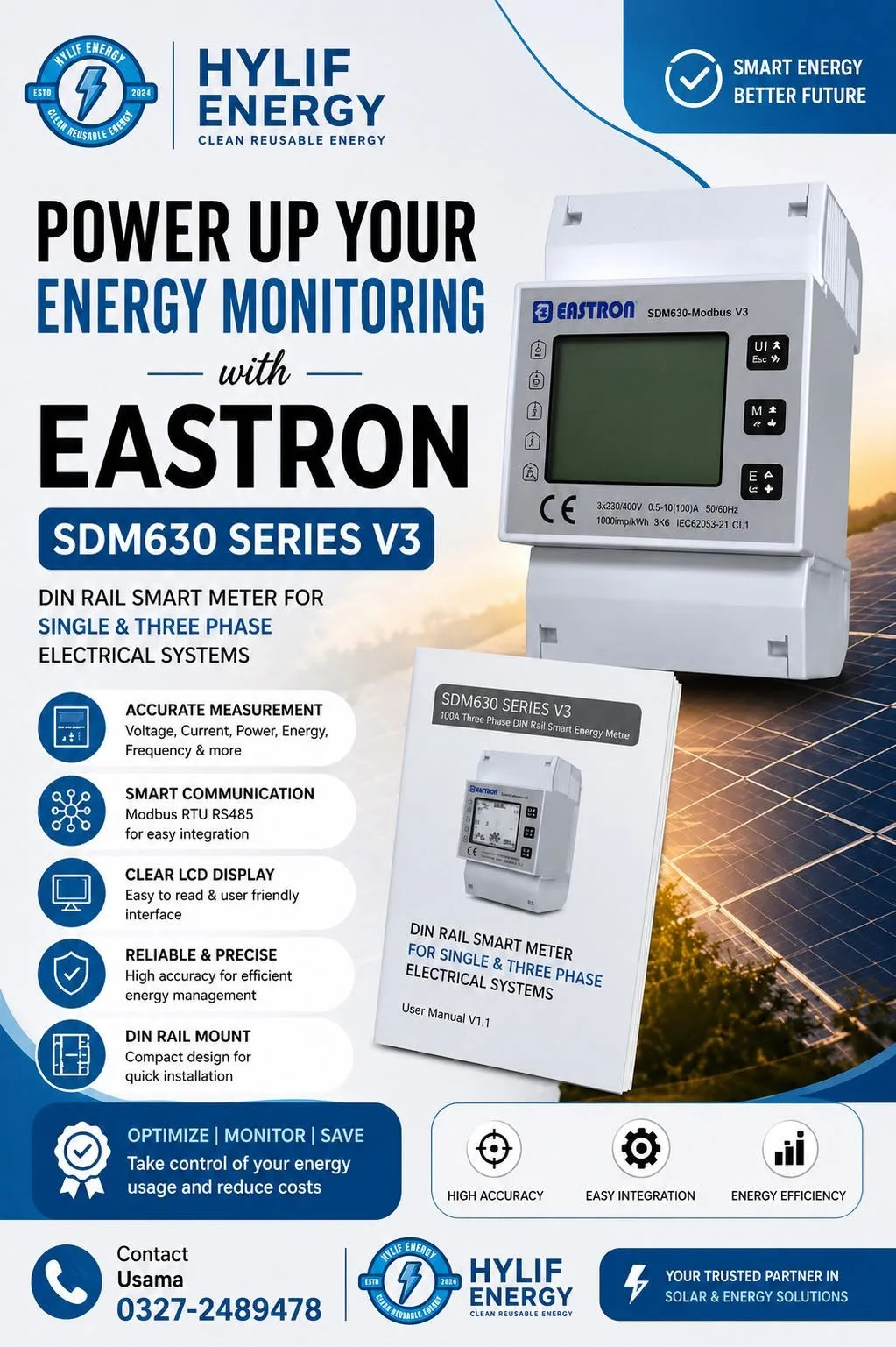 β‘ Eastron SDM630 V3 β Smart Energy Meter π Eastron SDM630 Series V3