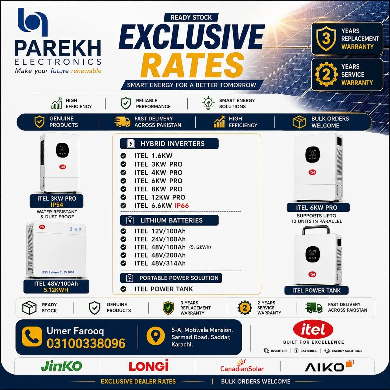 🔥☀️ ITEL Hybrid Inverters & Lithium Batteries – Exclusive Dealer Rates 🔥☀️