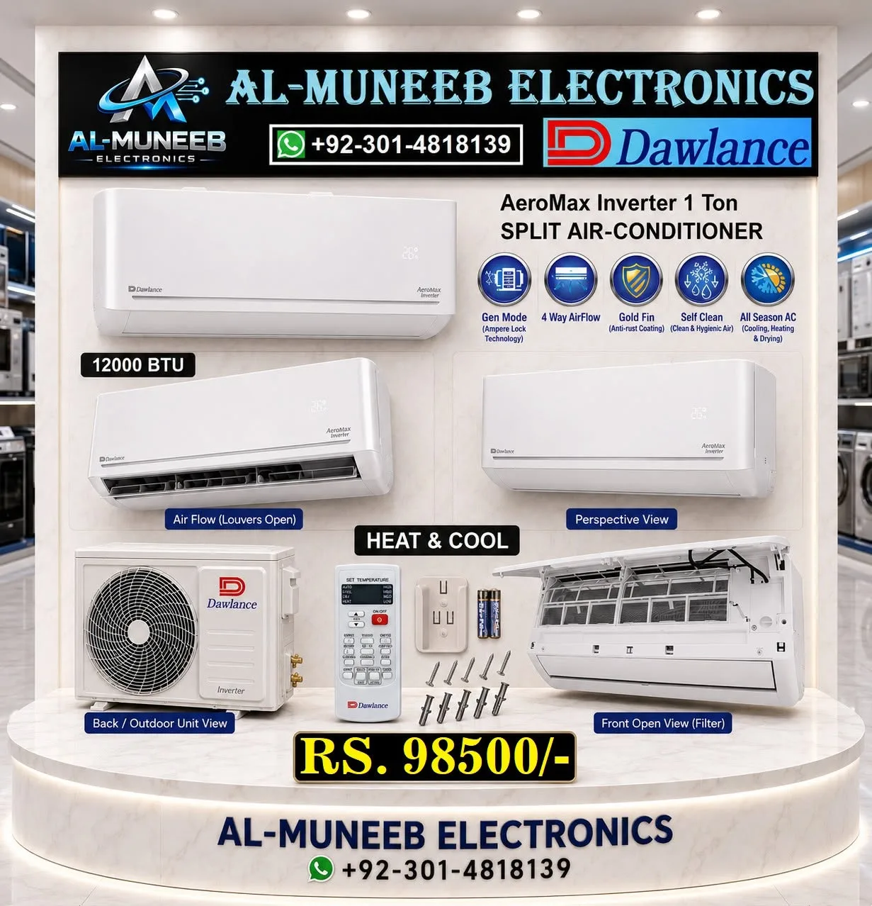 ❄️ Dawlance Aeromax Inverter 1 Ton Split Air Conditioner ❄️