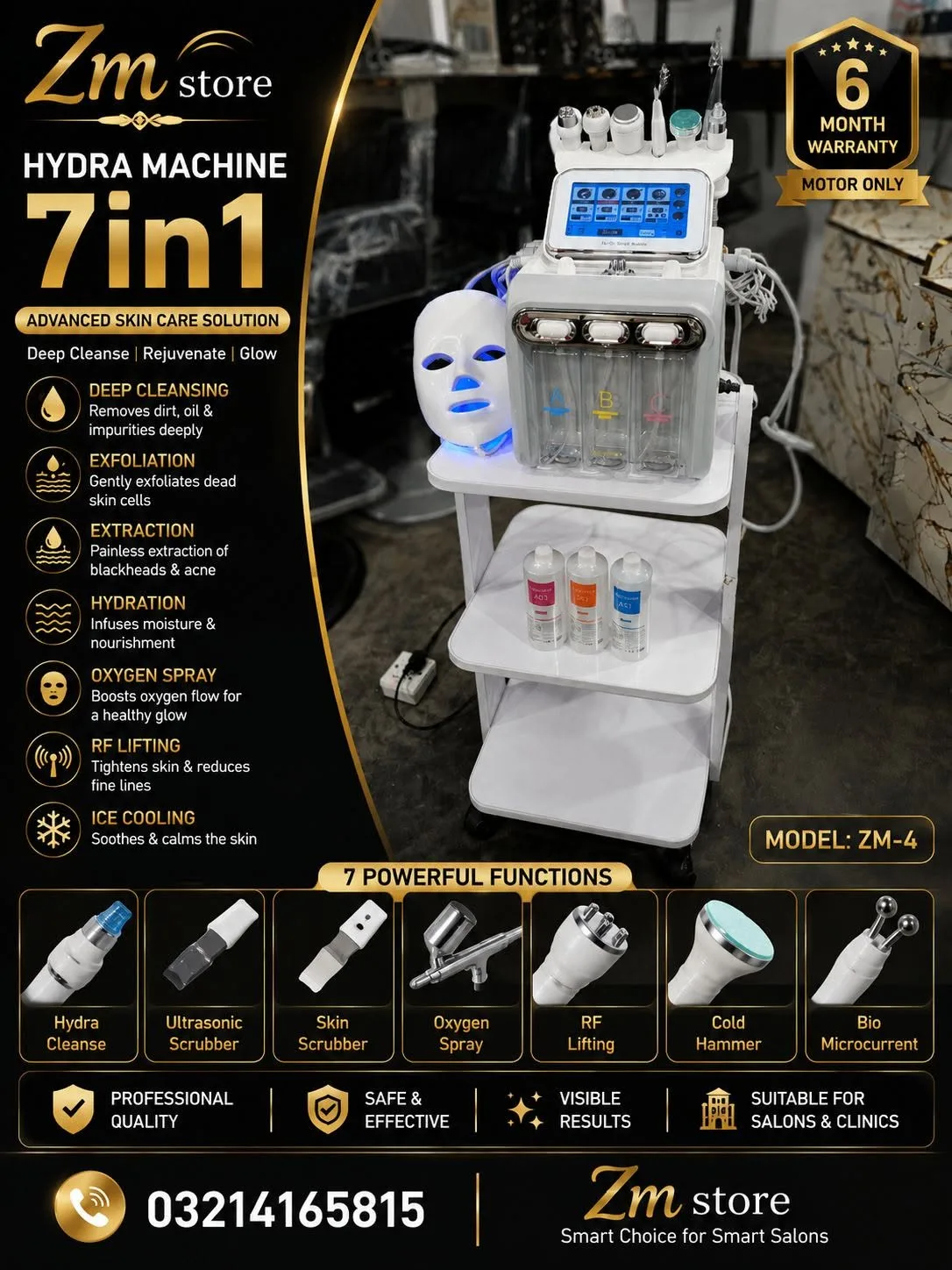 ✨ ZM Store Hydra Machine 7 in 1 – Advanced Skin Care Solution ✨