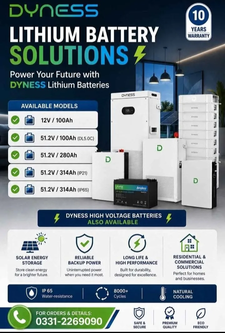 β‘ DYNESS Lithium Battery Solutions π
