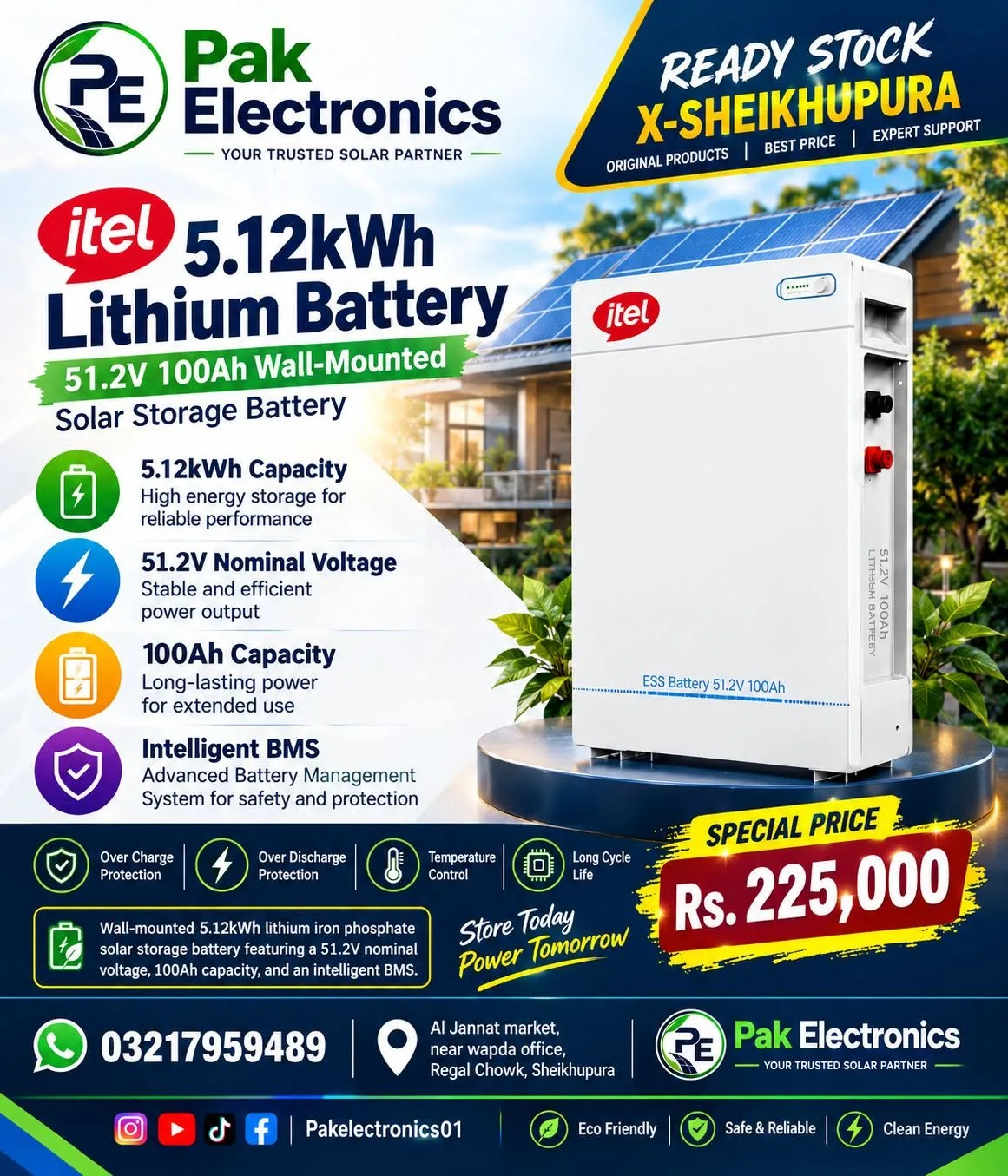 iTel 5.12kWh Lithium Battery 🔋