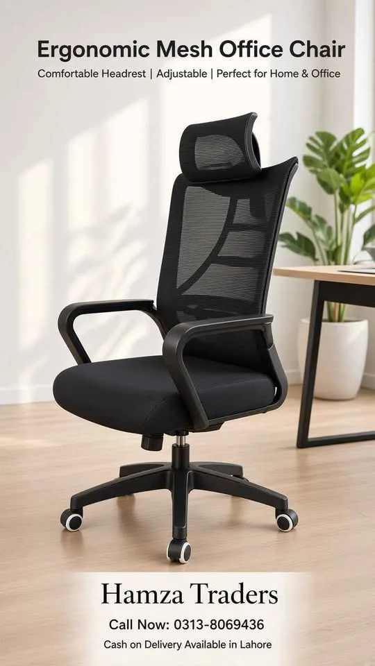 Ergonomic Mesh Office Chair With Headrest