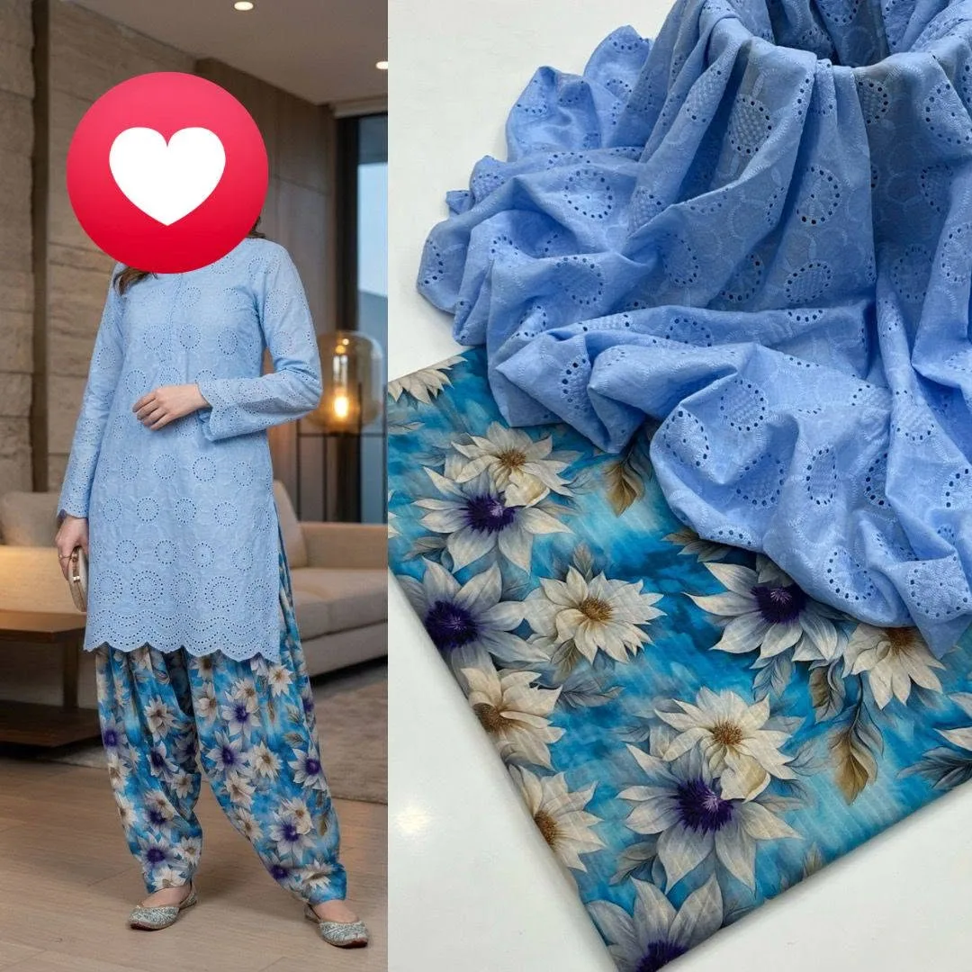 🌸 Boring Chikankari Shirt with Floral Trouser | 2 Piece Premium Suit Collection