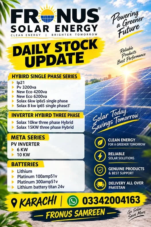 Fronus Solar β Daily Stock Update | Inverters & Batteries