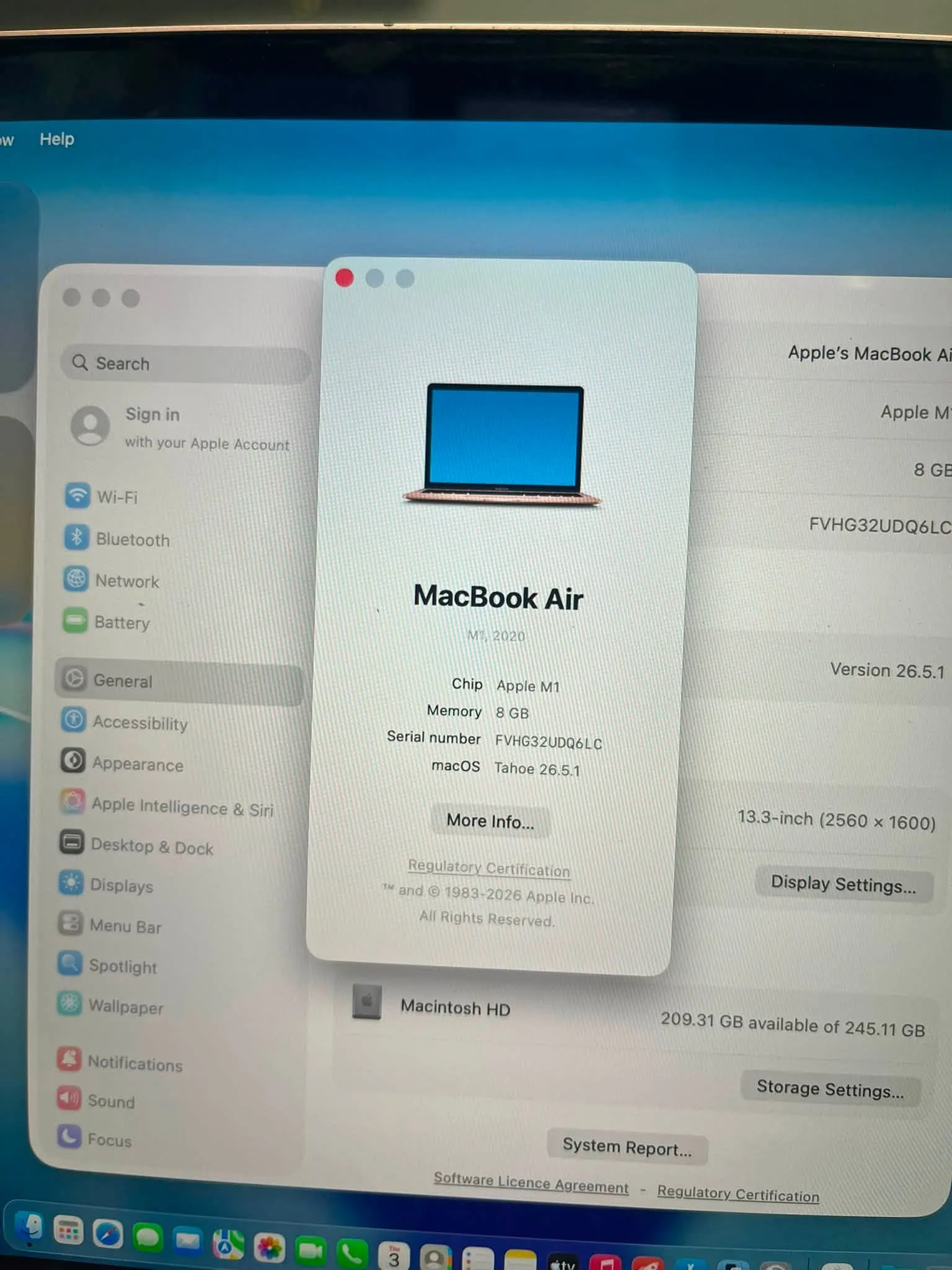 💻 Apple MacBook Air M1 2020 – 8GB / 256GB