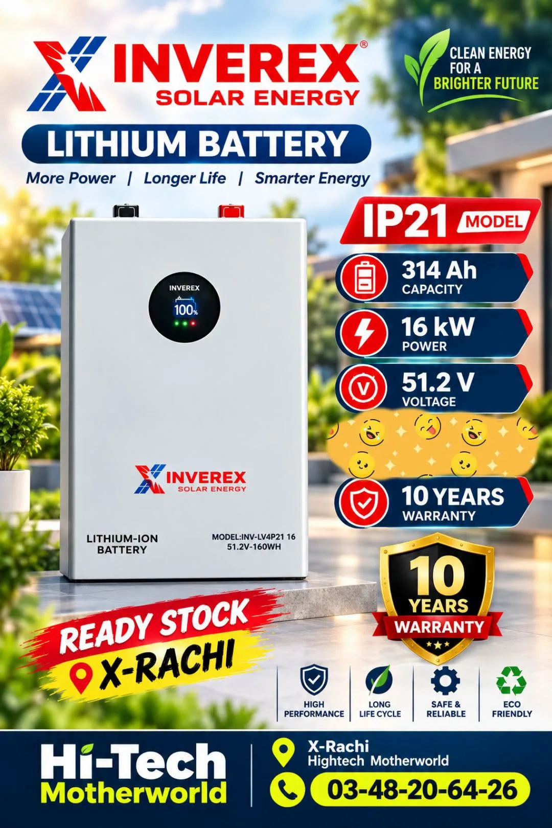 Inverex 16kWh Lithium-Ion Battery 🔋
