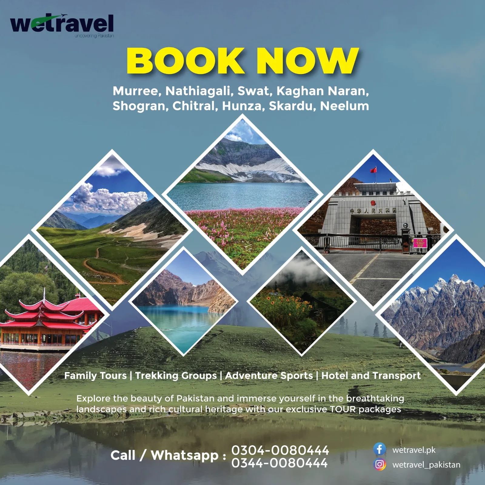 Wetravel Family Tours Trekking Groups Adventure Suports Hotel Transport Murree Nathiagali Sawat Kaghan Naran Shogran Chi
