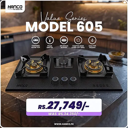 🔥 Hanco Model 605 EPS Built-In Gas Hob