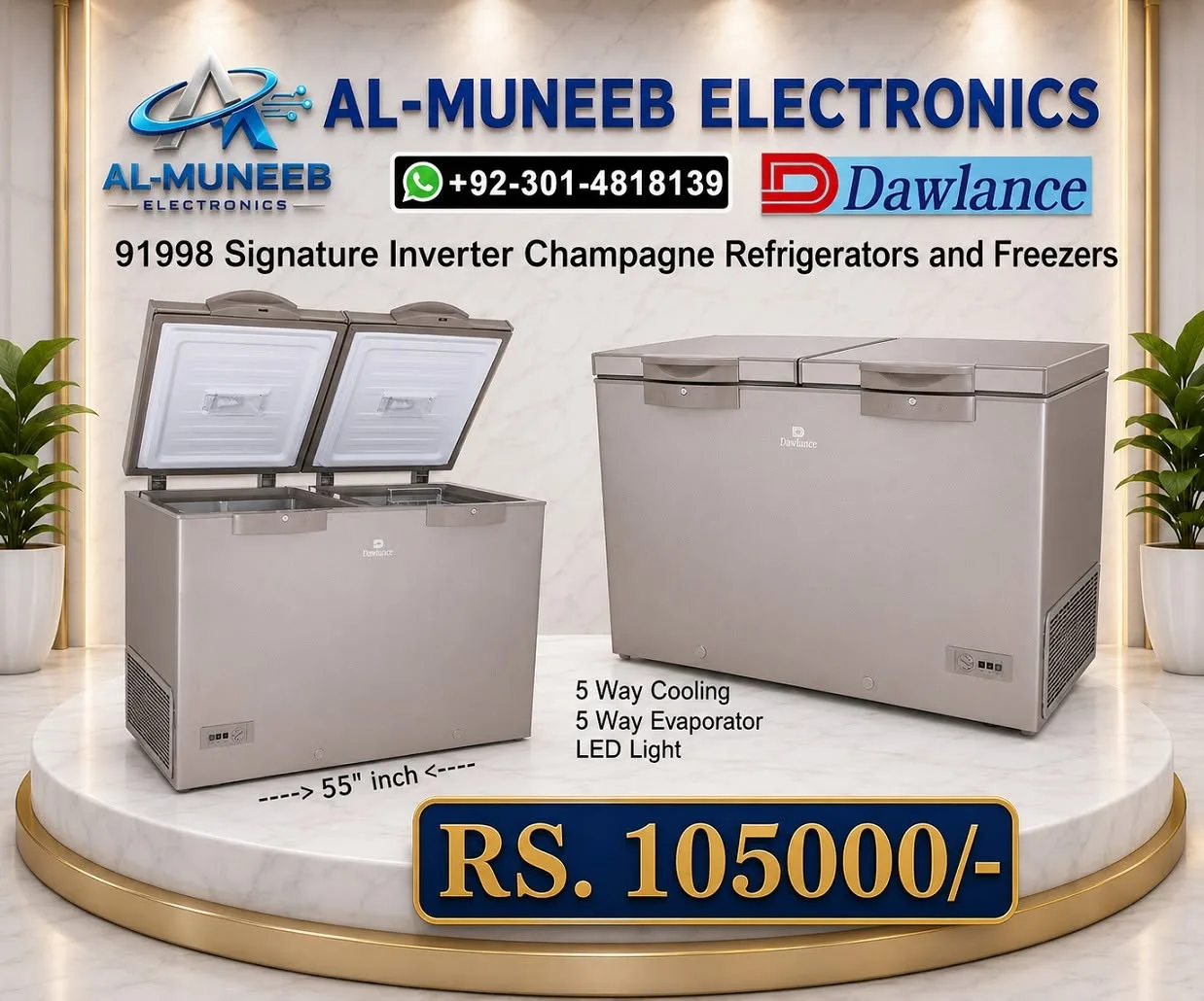 π§ Dawlance 91998 Signature Inverter Deep Freezer