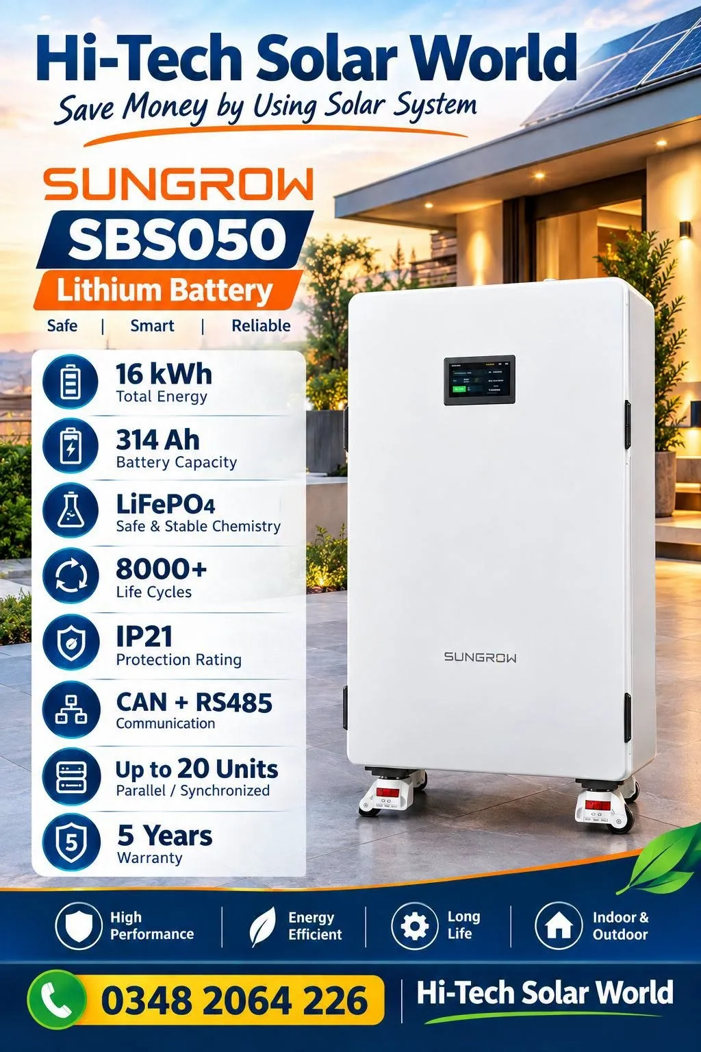 Sungrow SBR050 Lithium Battery β 16kWh