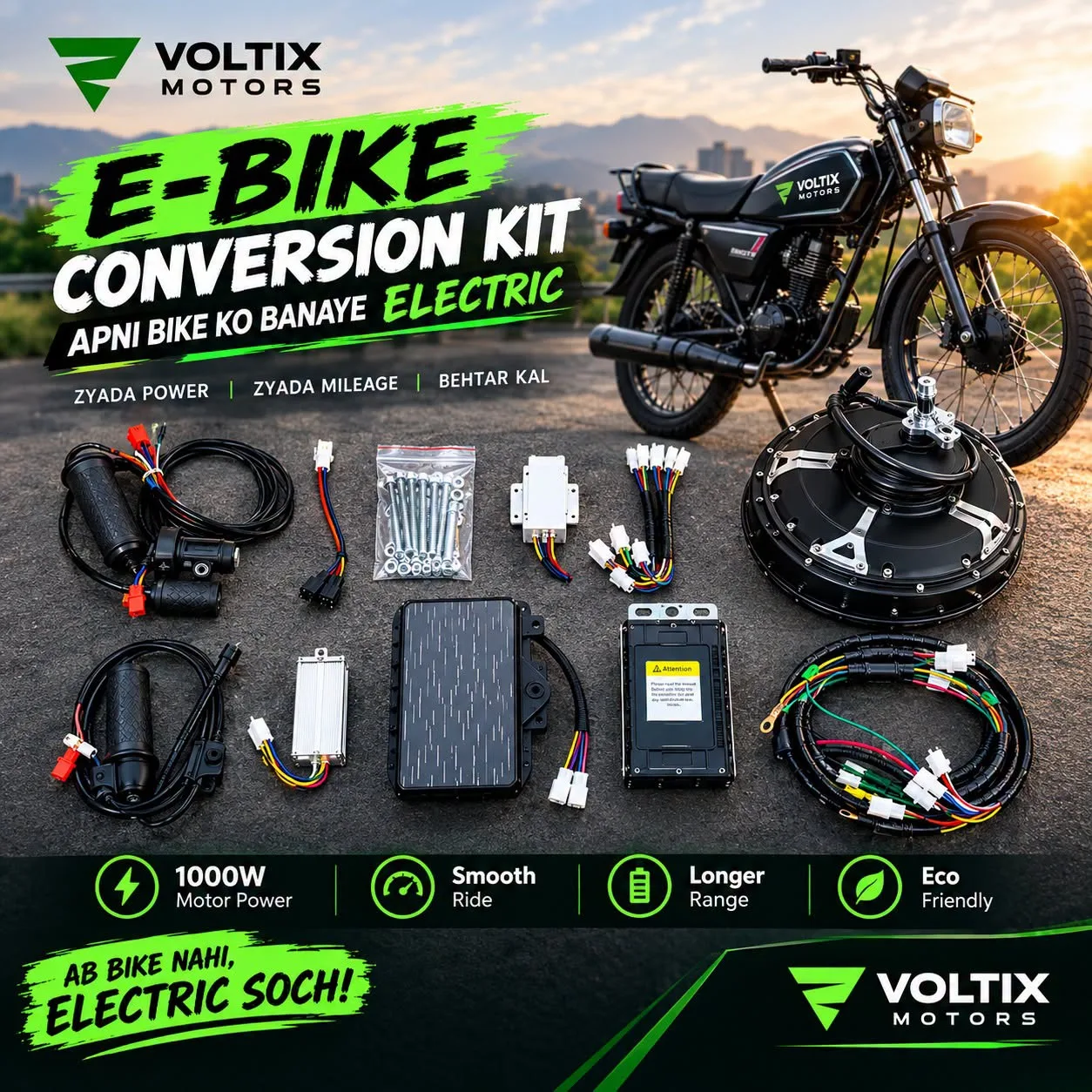 Voltix Motors E-Bike Conversion Kit ⚡🏍️