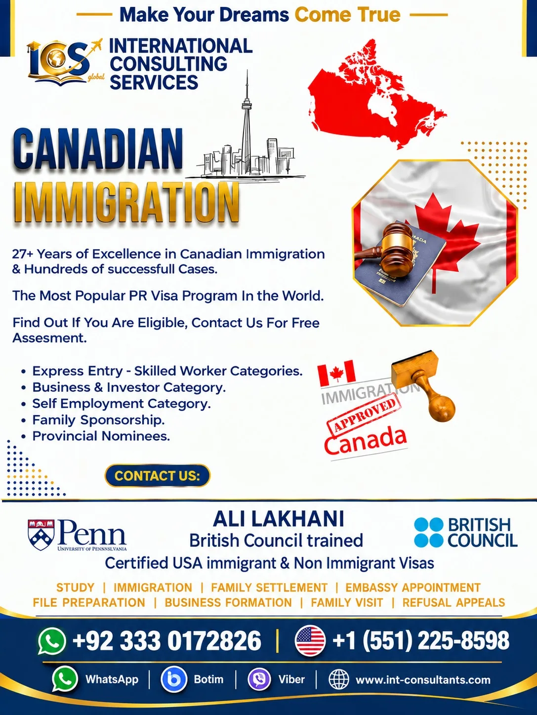 Canadian Immigration Services - Express Entry, Business & Investor Visas