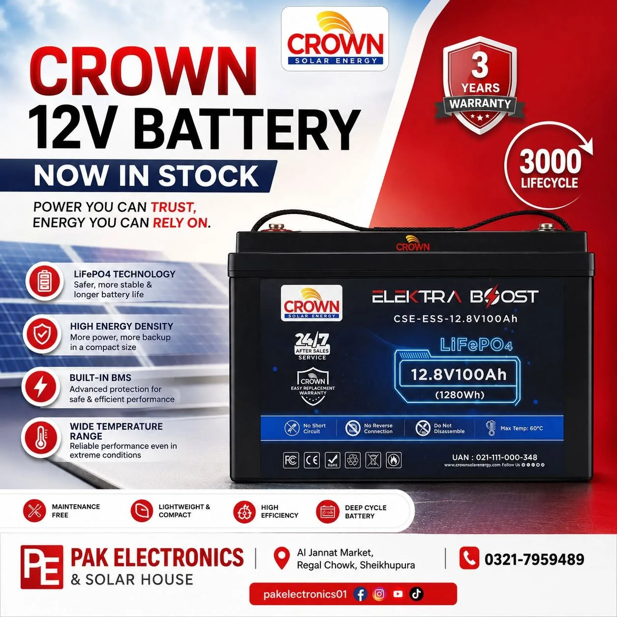 Crown 12V Lithium Battery β Best Price Available πβ‘