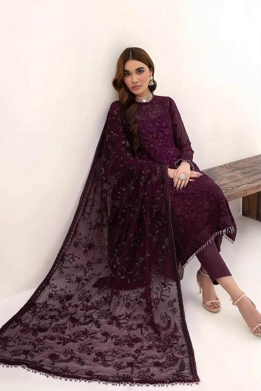 Zarif Chiffon Collection 2026 | Premium Unstitched Replica | Party Wear 3 Piece Suit